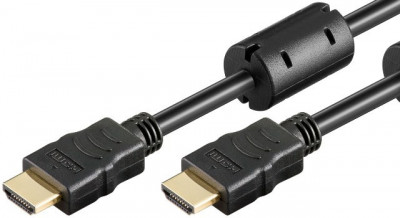Cablu HDMI - HDMI 1m v1.4 HI-Speed conector aurit cu Ferita foto