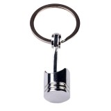 Breloc chei, piston, piston metalic, pandantiv gri