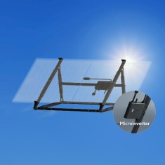 Suport pentru sistem fotovoltaic pentru perete, balcon, balustrada, gradina - Cu Microinvertor
