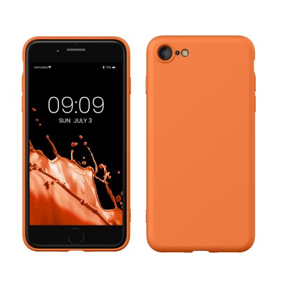 Husa Kwmobile pentru Apple iPhone 8/iPhone 7/iPhone SE 2, Portocaliu, Silicon, KWM000010IU091C foto