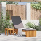 Cumpara ieftin Șezlong cu pernă Maro 200 x 55 x 94cm Lemn masiv de acacia