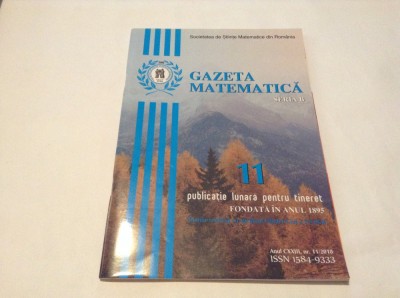 GAZETA MATEMATICA NR 11/2018--RF13/0 foto