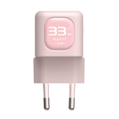 Acumulator pentru Priza 33W, USB, Type-C - Havit (UC230 EU) - Pink foto