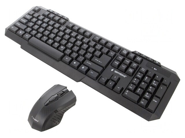 Kit Tastatură și Mouse Wireless USB Negru - Layout US