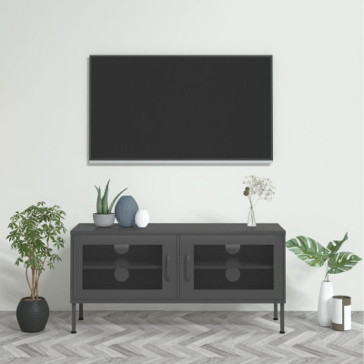Gossi comoda tv, antracit, 105x35x50 cm, otel foto