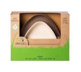 Cumpara ieftin Set 2 farfurii, eKoala, BIOplastic, White/Brown