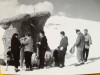 Turiști la Babele &icirc;n 1928, rară, 10,5 / 7 cm