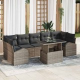 VidaXL Set de canapele pentru grădină 8 pcs Gri 100 x 55 x 73 cm