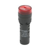 Indicator LED industrial cu sonerie 24V AC/DC, 16mm, rosu, Breckner Germany