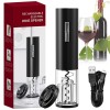 Set Tirbuson Electric Reincarcabil USB, Accesorii Incluse, Deschidere Rapida, Negru, Cadou Ideal