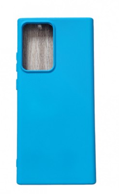 Husa silicon antisoc cu microfibra in interior Samsung Note 20 Albastru Ocean foto