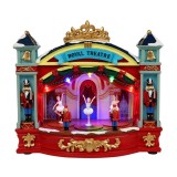 Decoratiune scena Craciun Hoff, 5 LED-uri, lumina multicolora, H 22.3 cm, alimentare baterii
