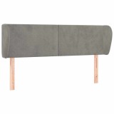 Cumpara ieftin Tablie de pat cu aripioare gri deschis 147x23x78/88 cm catifea
