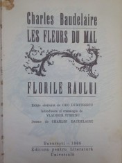 Charles Baudelaire - Florile raului (Editia: 1968) foto
