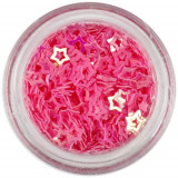 Confetti decorativ - stele roz-roşiatic