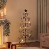 Cumpara ieftin Brad de Crăciun din metal pentru decor, negru, 150 cm