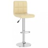 VidaXL Scaun de bar, crem, piele ecologică