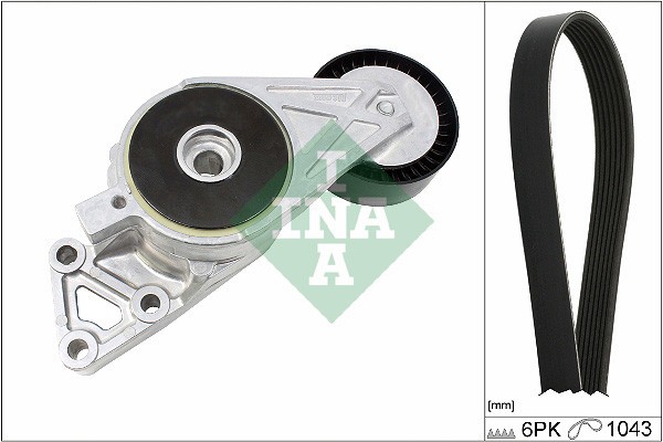 INA 529 0429 10 Set curea transmisie cu caneluri