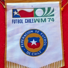 Fanion (model vechi) fotbal - Federatia de Fotbal din CHILE (CM -Germania 1974)