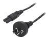 Cablu Alimentare LIAN DUNG 3m 2x0.75mm2 H03VVH2-F PVC Negru, Mufa Australia AS/NZS 3112, Mama IEC C7