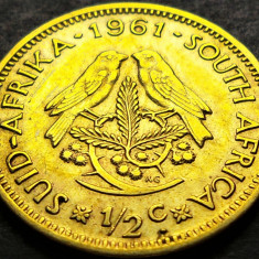 Moneda exotica 1/2 CENT - AFRICA de SUD, anul 1961 * cod 1998 B