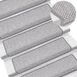 Gossi covorase autoadezive pentru scari, 15 buc. bej, 65x21x4cm sisal