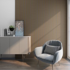 Set 12 panouri perete Vang nuc deschis 8,64 m&amp;sup2; [NEU.HOLZ] HausGarden Leisure foto