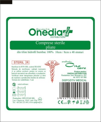 One med comprese sterile pliate 10cm/8cm*48 str. foto