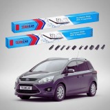 Cumpara ieftin Ștergătoare Ford Grand C-Max Gen I MPV 2010-2015 | Set Față Flat Premium &ndash; TeamCar&reg;