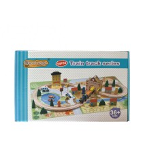 Circuit tren din lemn 54 pcs, 7Toys