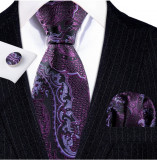 Set cravata + batista + butoni - matase - model 276