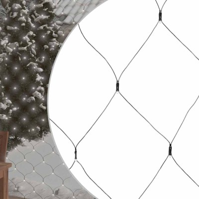 vidaXL Plasă lumini de Crăciun 204 LED-uri, alb rece, 3x2 m, int./ext. 328772 foto