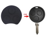 Membrana telecomanda cheie compatibila Smart Fortwo 450/City-Coupe/Cabrio, Roadster, Forfour, 3 butoane, neagra