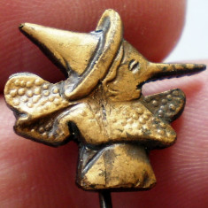 I.091 INSIGNA STICKPIN PINOCCHIO L17mm metal galben