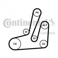 Set curea transmisie cu caneluri PEUGEOT PARTNER combispace (5F) (1996 - 2012) CONTITECH 6PK1390K1 foto