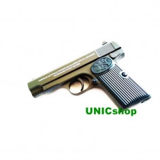 OFERTA UNICA! PISTOL AIRSOFT COMPLET METALIC,INCARCATOR METAL,BROWNING 6MM,BILE. foto