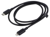 Cablu Apple Lightning la USB C 1m negru PVC VENTION