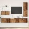 vidaXL Set comodă TV 4 pcs Lemn vechi 30.5 x 30 x 110 cm Lemn compozit