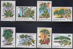 RUANDA-1979-FLORA-Serie de 8 timbre nestampilate
