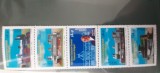 Uruguay-tranport,locomotive ,trenuri-serie completa in streif nestampilate MNH-(T2)