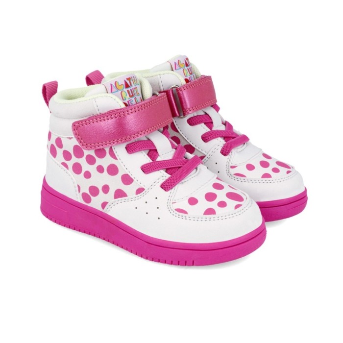 Ghetute pentru fetite cu buline, agatha ruiz de la prada, alb (marime: 26 (16,2-16,7 cm))