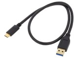 Cablu USB DELOCK 83869 USB A la USB C 0,5m 10Gbps Negru 22AWG/30AWG