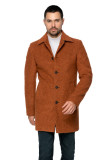 Palton barbati maro din lana cotta B161