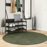 vidaXL Covor HUARTE, fir scurt, moale și lavabil, verde pădure &Oslash; 160cm
