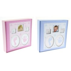 Album foto Baby personalizabil, 200 poze, 10x15, amprente bebelus, cutie - Albastru