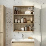 vidaXL Dulap cu oglindă pentru baie Stejar Sonoma 43 x 16 x 62.5 cm 889137