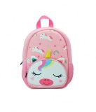 Ghiozdan pentru gradinita, Imprimeu Unicorn 3D, Roz