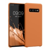 Husa Kwmobile pentru Samsung Galaxy S10 Plus, Portocaliu, Silicon, KWM0000105N046C, Carcasa