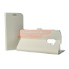 Husa Flip Cover Stand Magnet Lenovo S60, Piele Ecologica, Alb