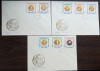 3 FDC ROMANIA - MEDALII OLIMPICE - 30.11.1964 - SERIE COMPLETA NEDANTELATA, Romania de la 1950, Sport